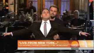 Leo DiCaprio gives Jonah Hill &#39;Titanic&#39; style hug on &#39;SNL&#39;