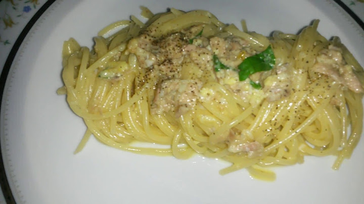 Spaghetti alla carbonara di tonno ( Spaghetti  whit tuna carbonara)😉