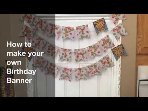 diy how to make your own birthday banner youtube
