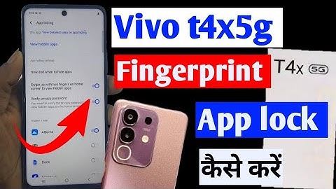 Vivo t4x 5g fingerprint app lock setting | Vivo t4x app me fingerprint lock kaise lagaye