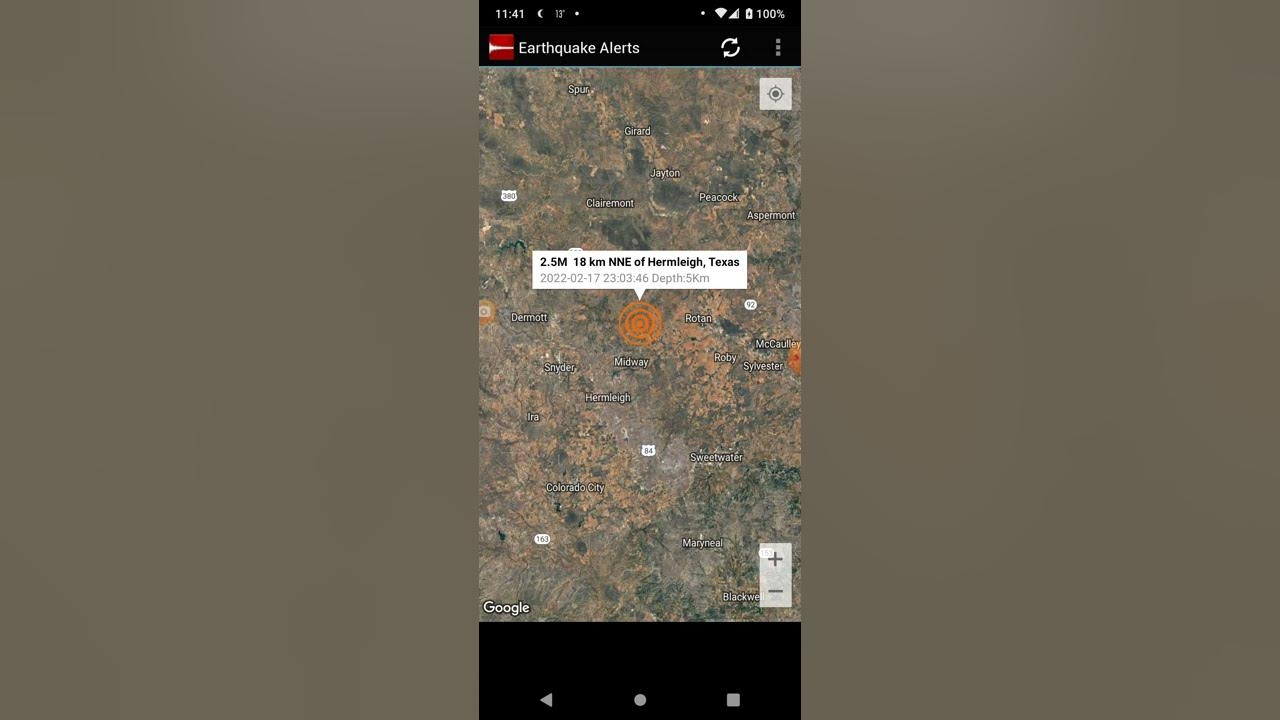 2.5 Earthquake Hermleigh, Texas 21722 YouTube