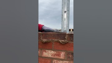 This is the process of installing bricks for a house fence #shorts