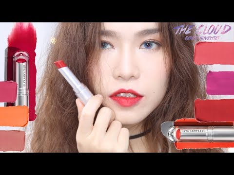 SHU UEMURA LIPSTICK SWATCH | ROUGE UNLIMITED SUPREME MATTE LIPSTICK REVIEW