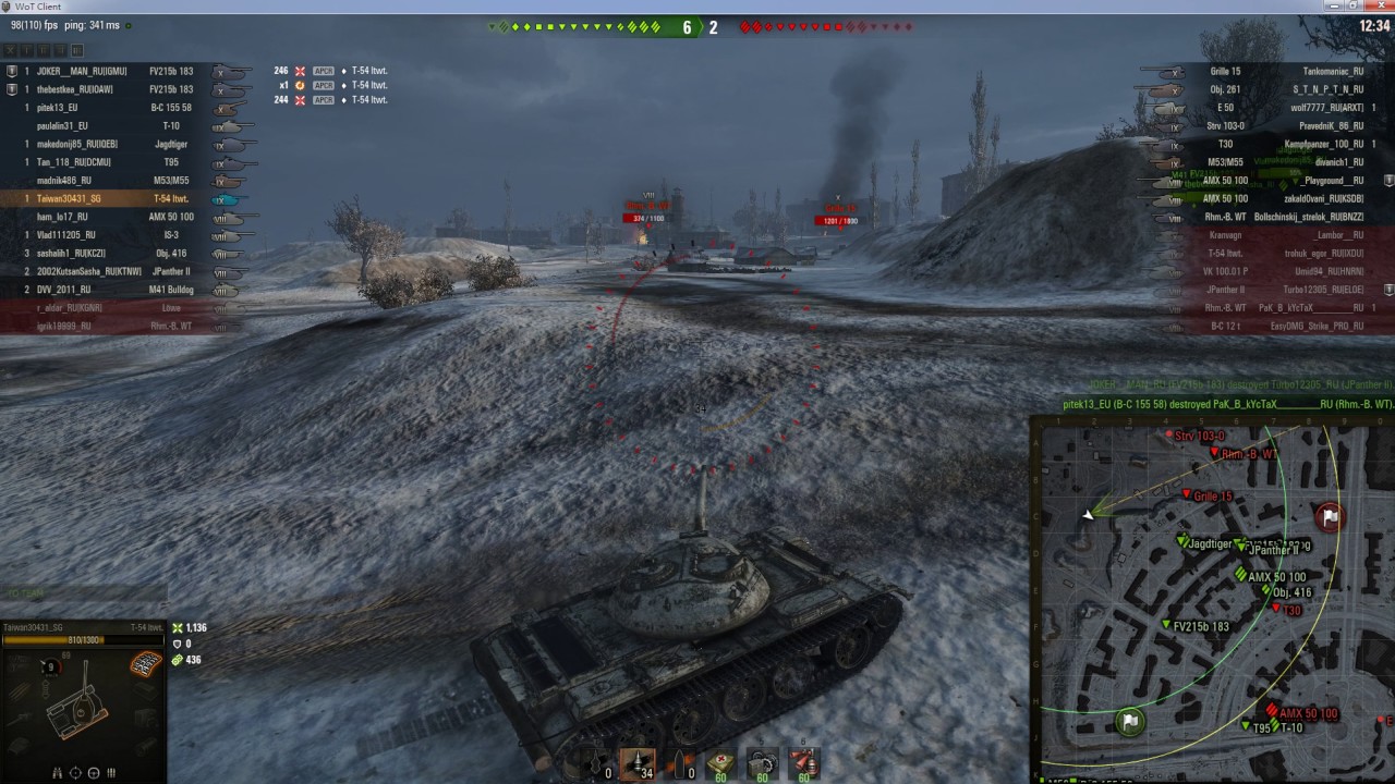WorldOfTanks TEST 9.18 (Russian) T-54 LT (old Tier 8  - new Tier 9)
