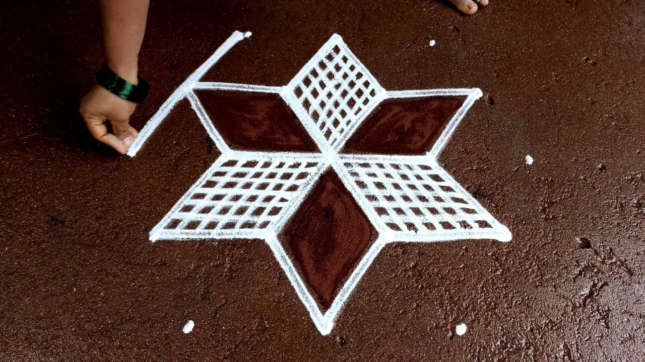 Maasi magam special kolam|5*3 pandaga muggulu designs| simple flowers rangoli design| super rangoli