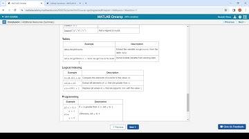Matlab Onramp L14: Conclusion, matlab Onramp Özet