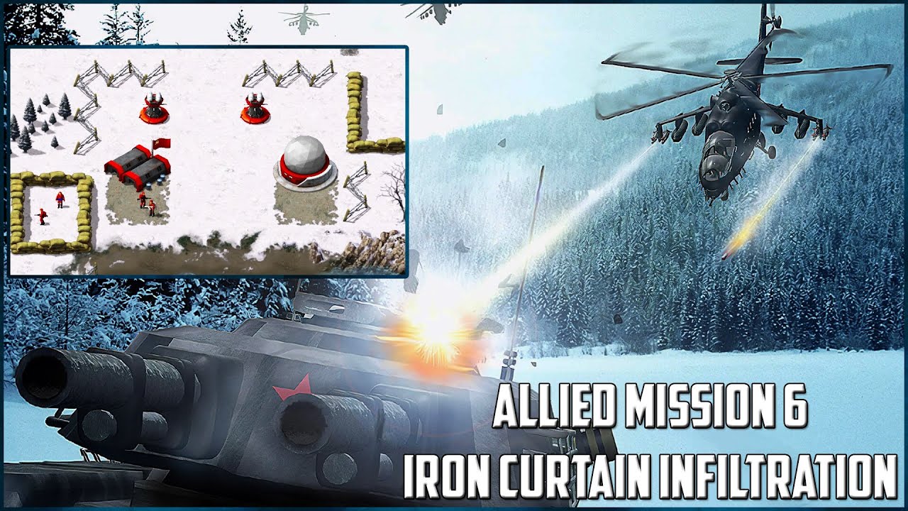 C&C RED ALERT 1 REMASTERED - Allied Mission 6 IRON CURTAIN INFILTRATION on Hard