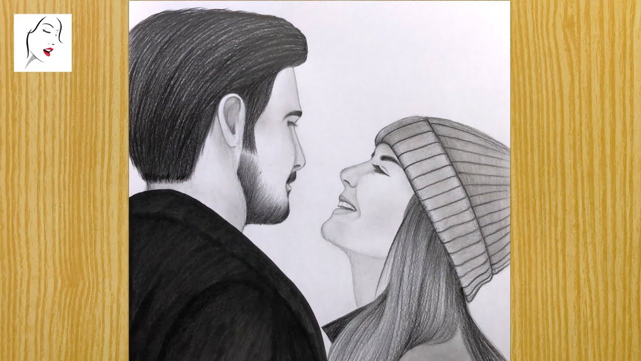 Romantic Couple Holding Hand Line Art, Happy Lovers Pencil Drawing, Best  Friends Gift Ideas by Mounir Khalfouf, romantic drawing - designco-india.com