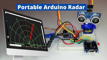 Portable Arduino Radar using Ultrasonic sensor Servo motor and OLED Display