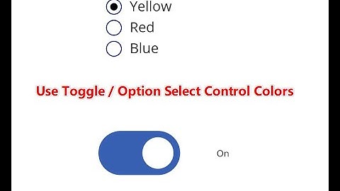 PowerApps use Toggle or Single Option Button change Screen Color
