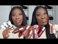 *NEW* FENTY BEAUTY Gloss Bomb Creams First Impressions + Lip Swatches | Dark Skin