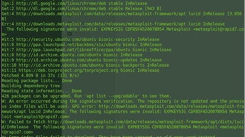 Fix The following signatures were invalid: EXPKEYSIG CDFB5FA52007B954 Metasploit APT UPDATE backbox
