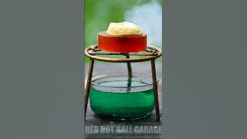 1000°C Red Hot Ball vs RED SOAP #satisfying #experiment #science #rhcb #1000°C