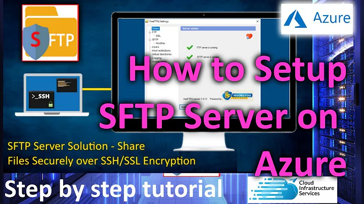 How to Setup SFTP Server on Azure for Secure File Transfers over SSH SSL/TLS on Windows Server