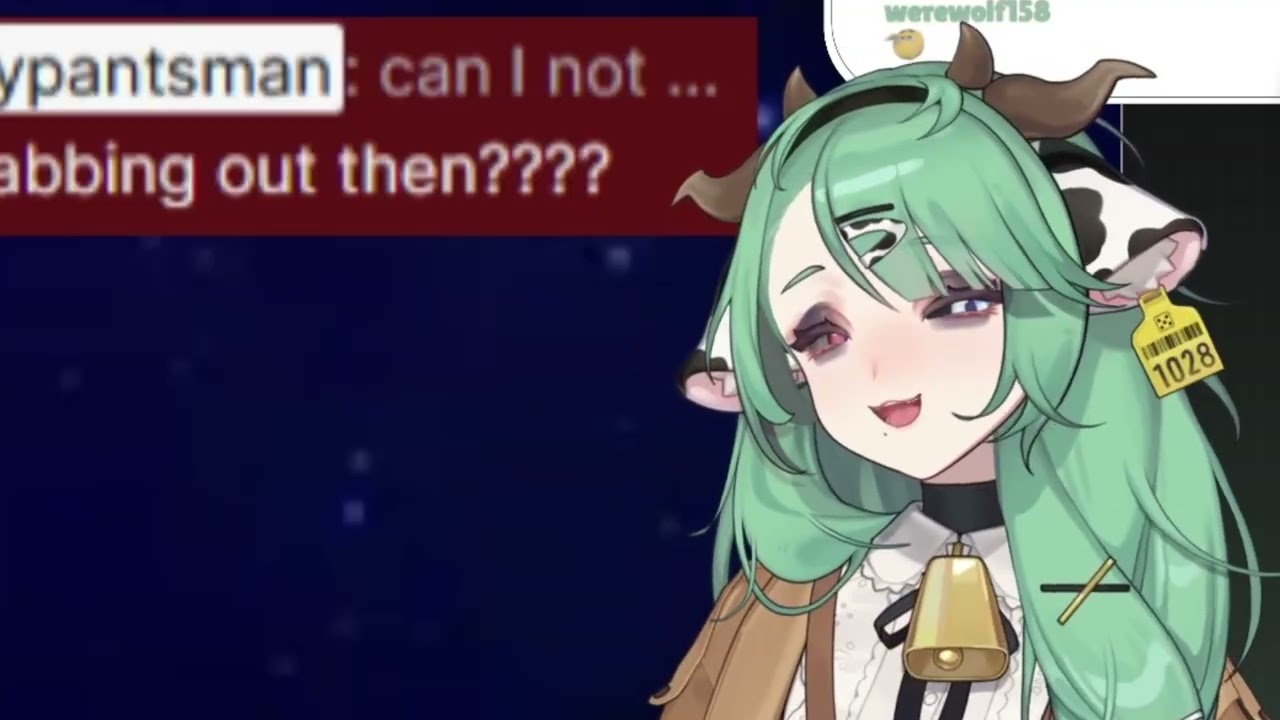 Crelly reacts to herself grabbing my rod then realizes the noise compilation dropped