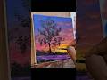 night landscape #art #acrylicpainting #acrylicscenery #painting #shorts