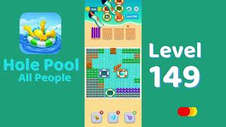 Hole Pool All People Level 149 Walkthrough 🎯 | Color Match Puzzle Gameplay | Mini Boss