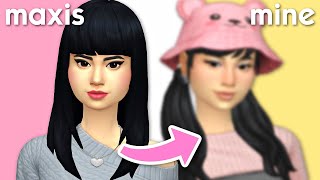 TURNING THE EA STARTER SIMS INTO MY SIMS  | Sims 4 CC CAS