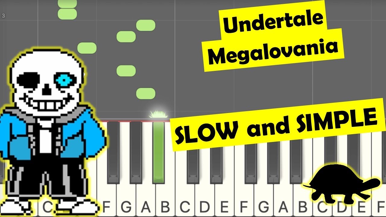 undertale - megalovania easy piano tutorial (slow version) - YouTube