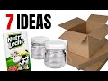 DIY - 7 IDEAS INCREÍBLES DE RECICLAJE - CAJA DE LECHE - CARTÓN - ENVSASES DE VIDRIO - LATA E MÁS