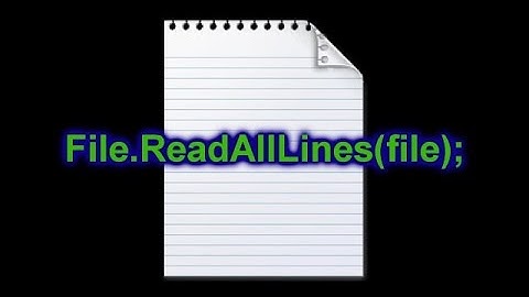 C# Ler Arquivo de Texto Linha por Linha com o File ReadAllLines