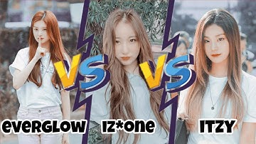 (GIRL GROUP BATTLE) TOP 3/5 ITZY, IZ*ONE, EVERGLOW RANKING IN DIFFERENT CATEGORIES