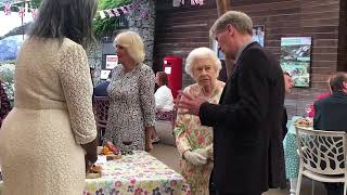 The Queen, The Duchess of Cornwall and The Duchess of Cambridge at Eden Project