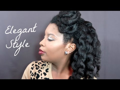 Natural Hair Elegant Formal Style On Blown Out Hair