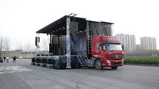 Mobile stage manufacturer HUAYUAN hydraulic stage truck trailer for concert elections crusade events screenshot 3