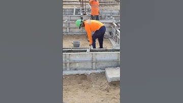 Technical straight Formwork before casting concrete