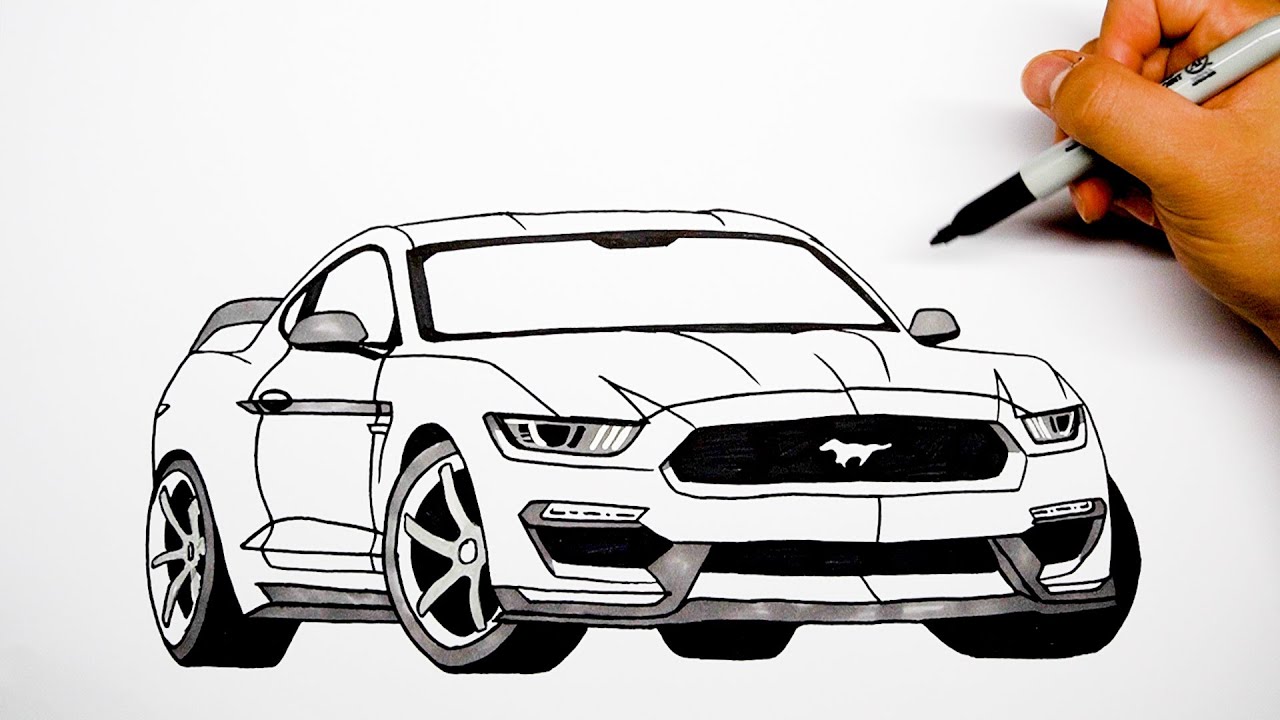 Download drawing Ford Mustang Hardtop Coupe 1965 in ai pdf png svg formats