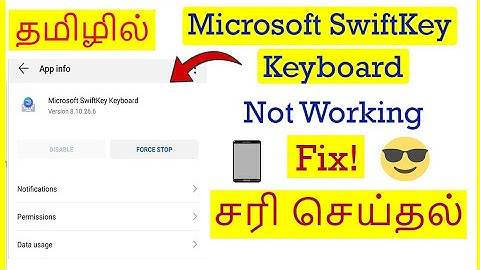 How to Fix Microsoft Swiftkey Keyboard Not Working Problem in Android Mobile Tamil | VividTech