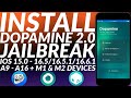 Install dopamine 20 jailbreak ios 150  16516511661  a9  a16  m1m2 devices  full guide