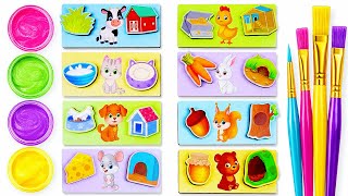 animal guessing game colors drawing kids