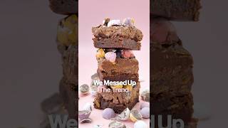 Viral recipe gone wrong 😅 #brownies #bakery