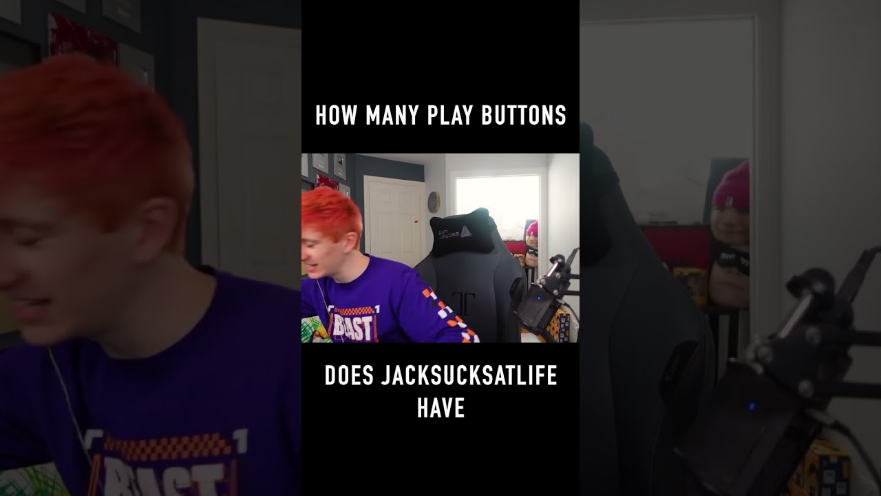 ⁣How many PLAY BUTTONS Does JackSucksAtLife have?