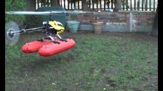 T rex 600 ESP with vario floats.wmv