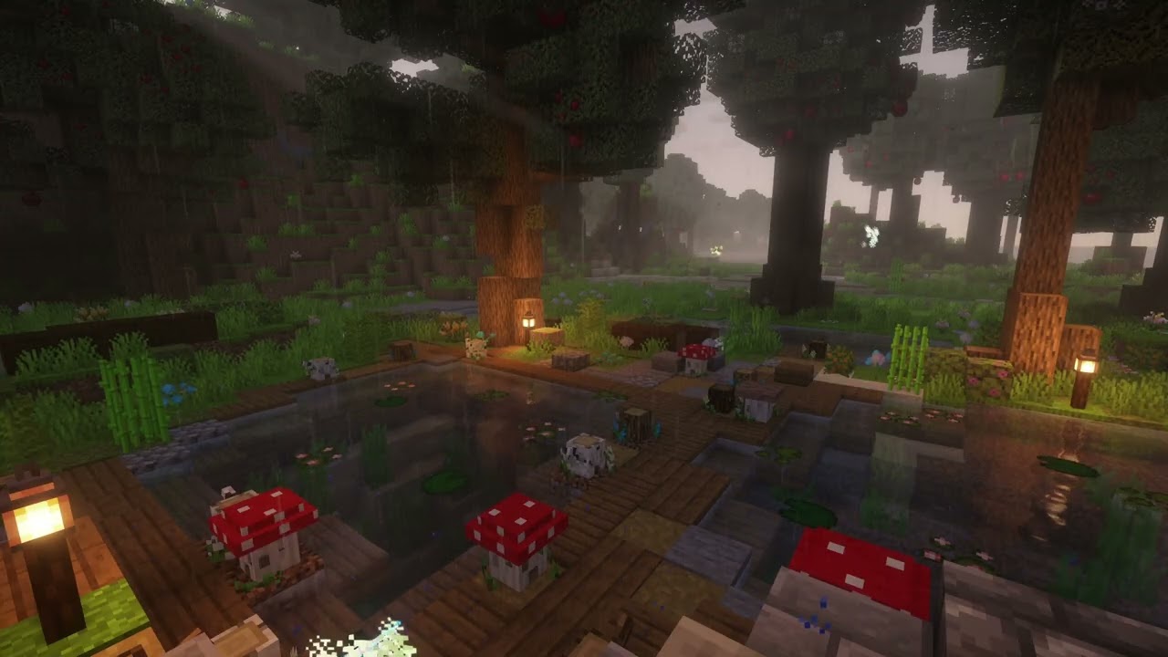 Gentle Rain at the Fairy Pond | Minecraft Sleep & Dream Ambience 🌿