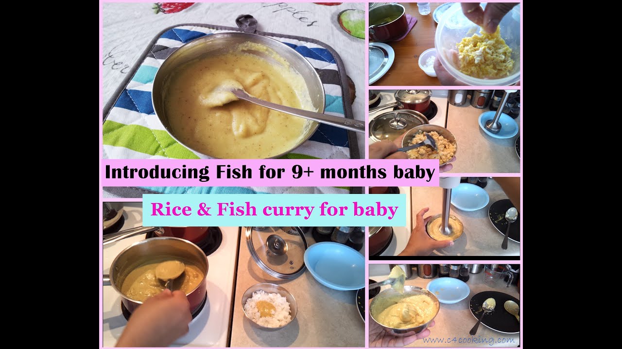 Rice & Fish Curry recipe for 9+ months baby How to make fish curry