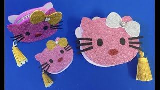 DIY-Hello kitty purse making tutorial | How to make kitty purse at home