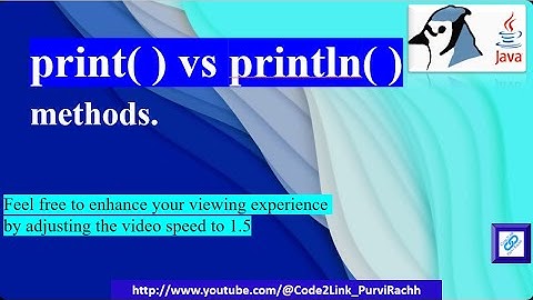 print vs println / difference between print and println in java