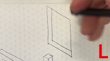L - How to Sketch the Letter L on isometric graph paper.