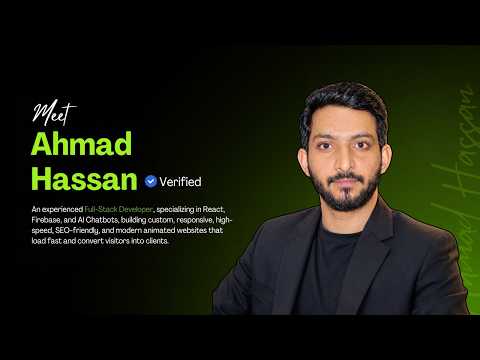 Ahmed Hassan | Full-Stack Web Developer — Upwork Intro Video