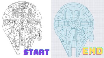 Shapr 3D Millennium Falcon Trace RELAXING