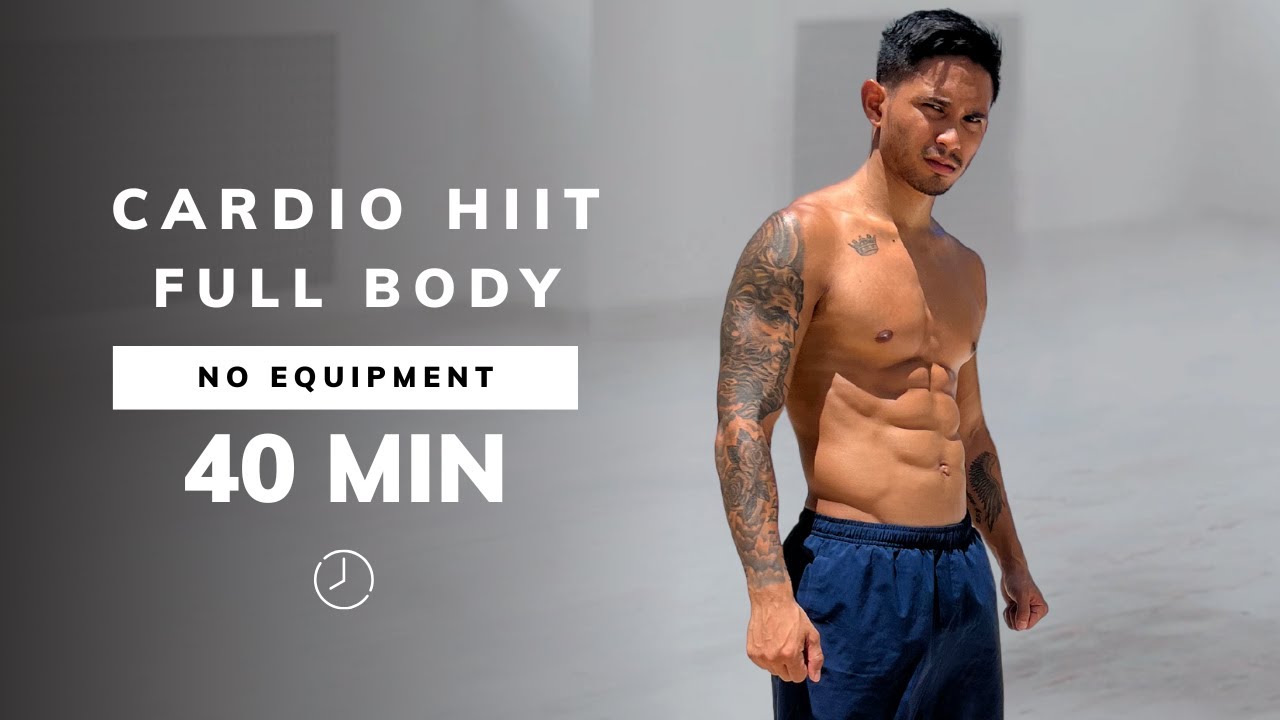 40 MIN CARDIO HIIT Workout - Full Body, No Equipment, No Repeat - YouTube