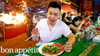 We Tried Bangkok’s Explosive Fire Wok Stir Fry | Street Eats | Bon Appétit