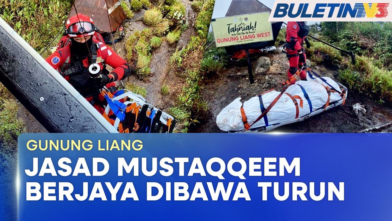 GUNUNG LIANG | Jasad Pendaki Dibawa Turun Dengan Helikopter (BU)
