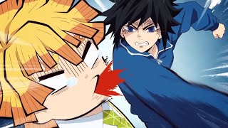 Giyuu slaps Zenitsu because....... (DEMON SLAYER)
