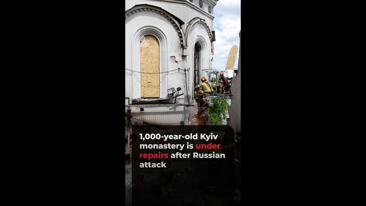 Repairs begin at 1,000-year-old Kyiv monastery after Russian attack