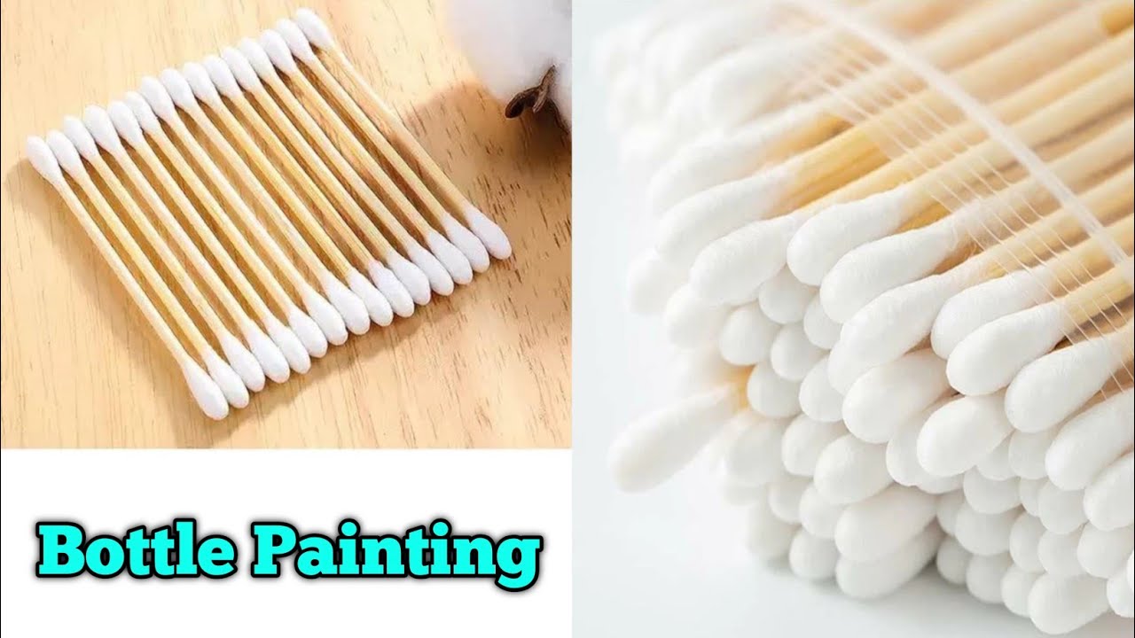 Ear buds painting ideas/Bottle art using ear buds/Easy bottle art